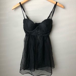 Sexy black baby doll lingerie